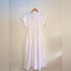 Alfani Fringe Trim Fit-And-Flare Dress - Bright White - Size XS